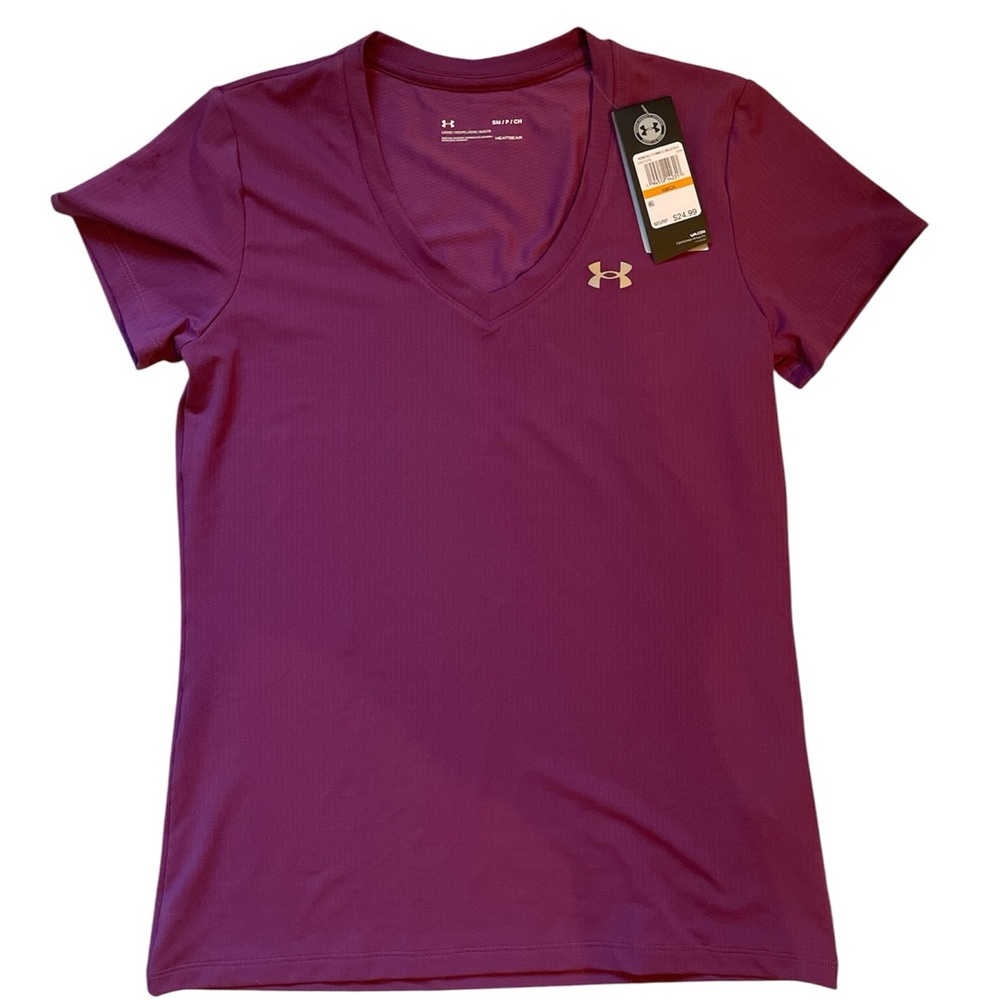 Under Armour Heat Gear Women’s V-Neck Tee - Size Small - NWT